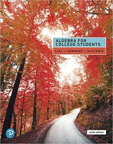 Algebra for College Students (9th Edition) – Lial/Hornsby/McGinnise – eBook PDF
