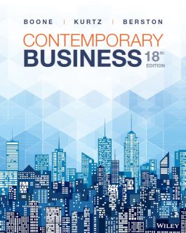 Contemporary Business (18th Edition) – Boone/Kurtz – eBook PDF