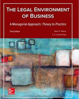 The Legal Environment of Business, A Managerial Approach (3rd Edition) – eBook PDF