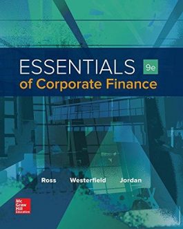 Essentials of Corporate Finance (9th Edition) – Ross/Westerfield/Jordan – eBook PDF