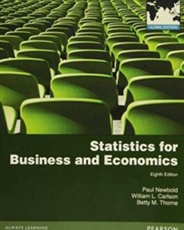 Statistics for Business and Economics 8th GLOBAL Edition, ISBN-13: 978-0273767060